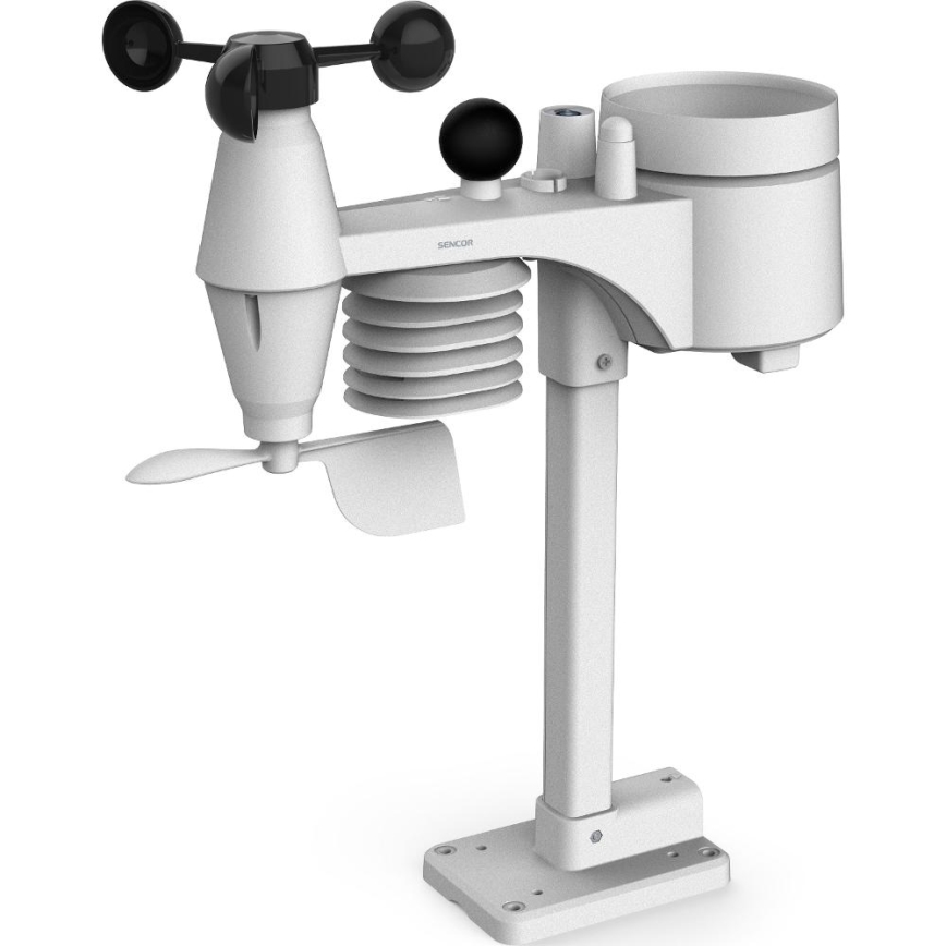 Sencor - Professionell väderstation med färg-LCD-display och väckarklocka 5V/1xCR2032 + 3xAA