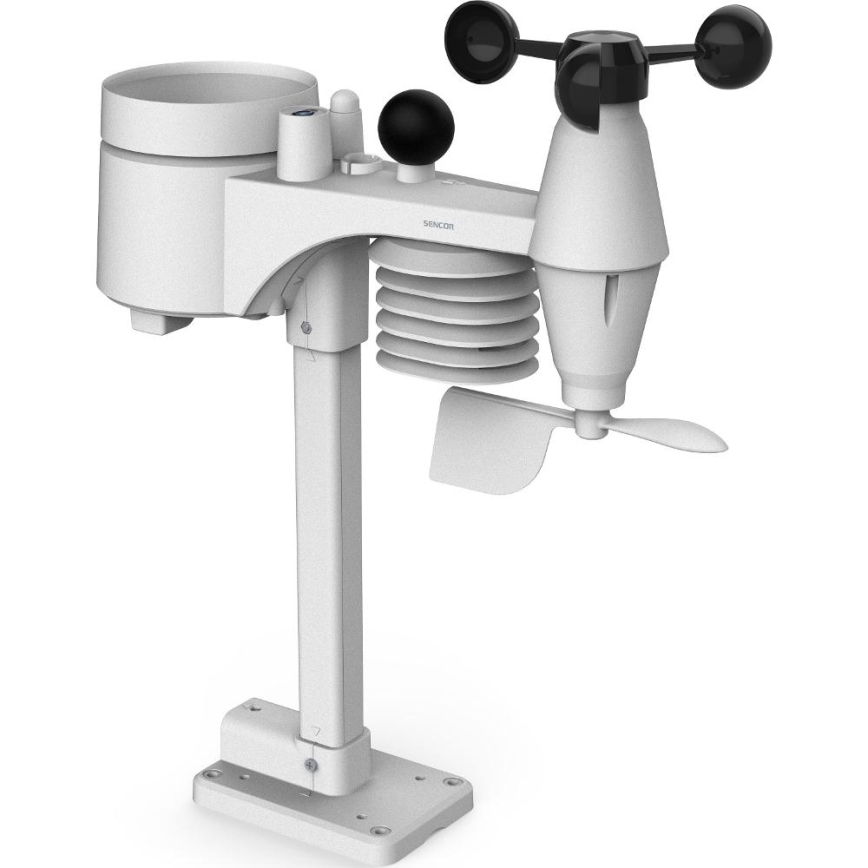 Sencor - Professionell väderstation med färg-LCD-display och väckarklocka 5V/1xCR2032 + 3xAA