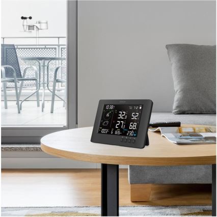 Sencor - Professionell väderstation med färg-LCD-display och väckarklocka 5V/1xCR2032 + 3xAA Wi-Fi
