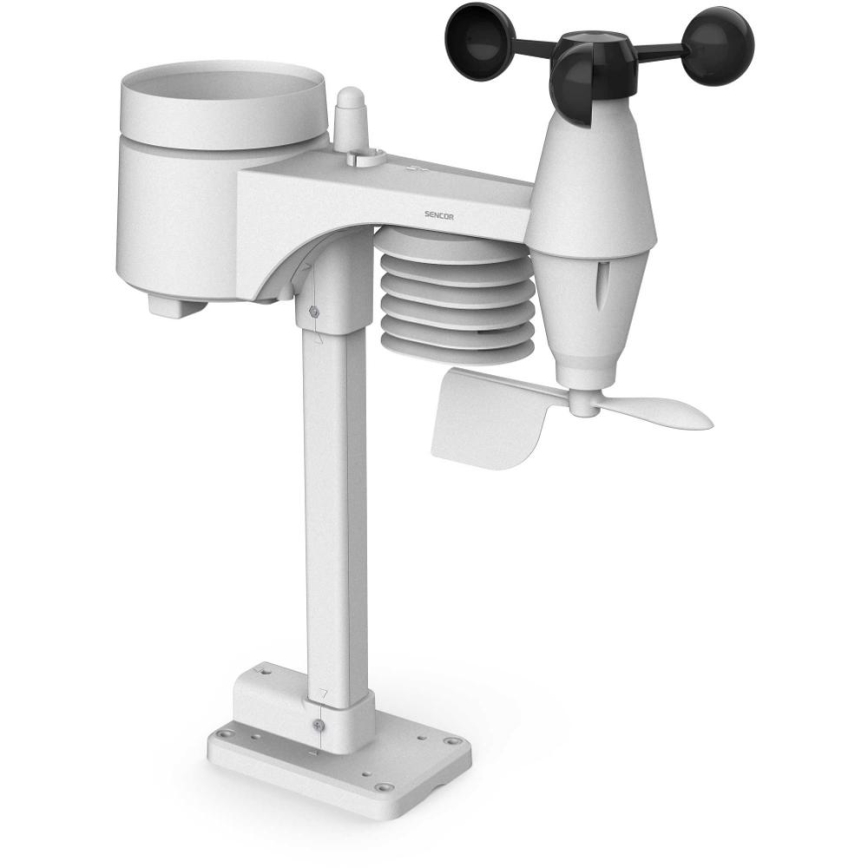 Sencor - Professionell väderstation med färg-LCD-display och väckarklocka 5V/3xAAA + 3xAA