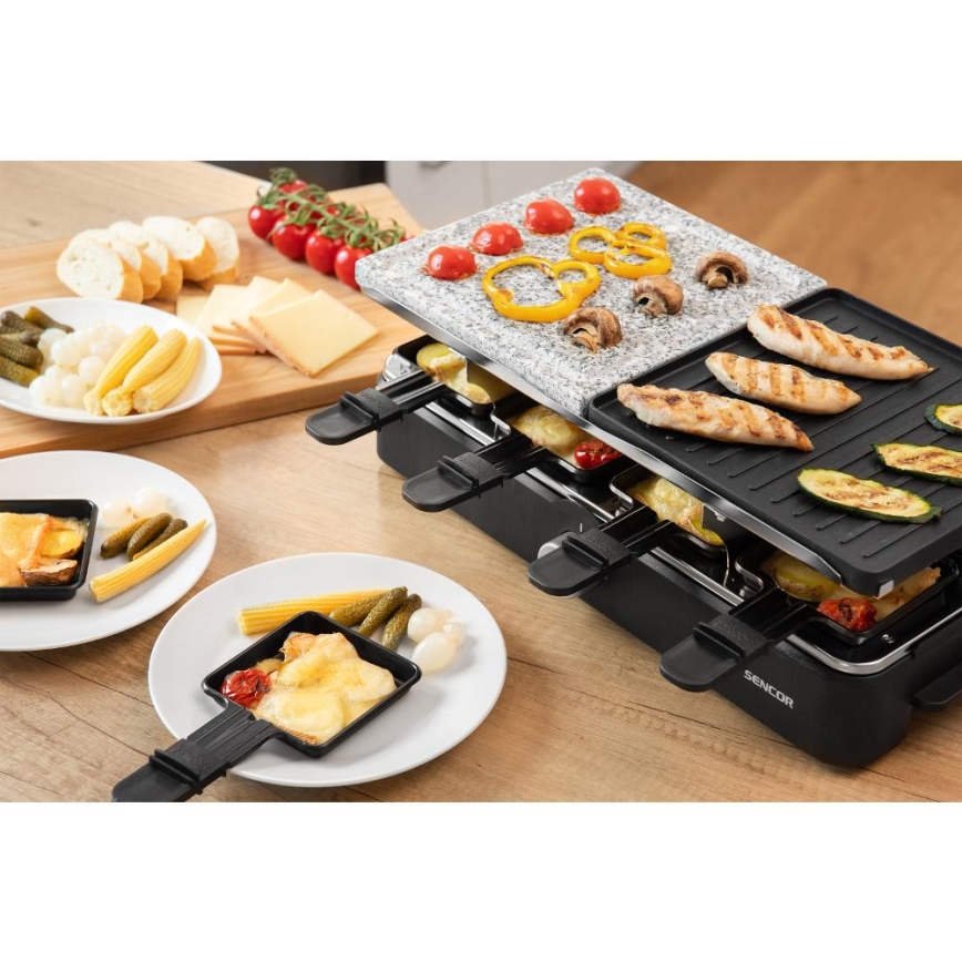 Sencor - Raclette grill med tillbehör 1400W/230V