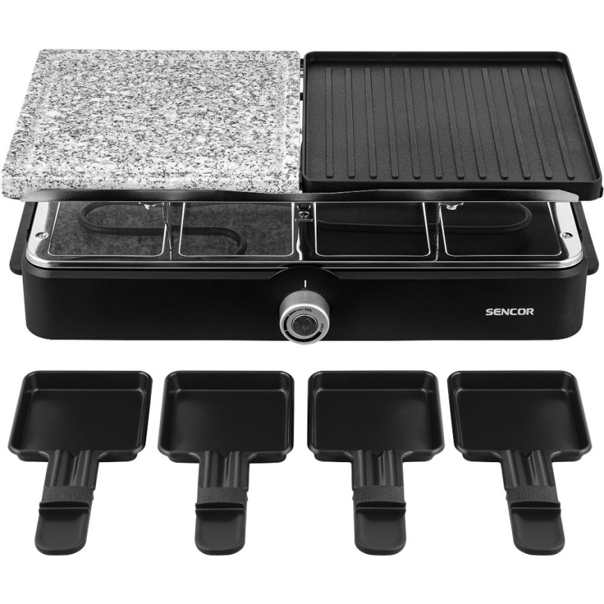 Sencor - Raclette grill med tillbehör 1400W/230V