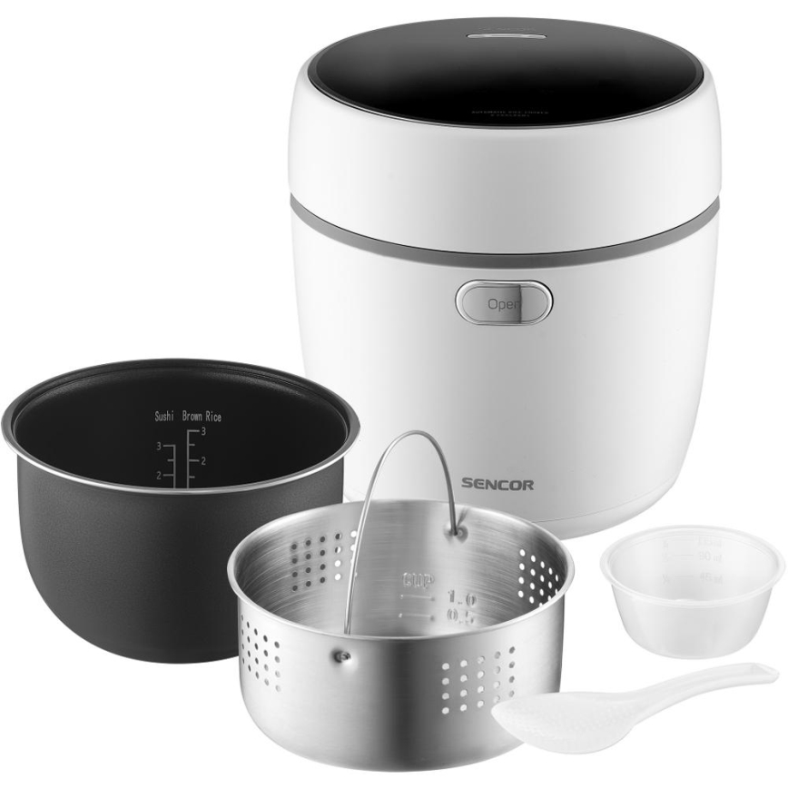 Sencor - Riskokare 350 W/230 V 0,6 l vit