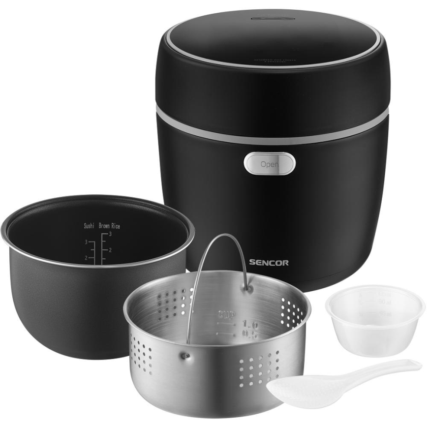 Sencor - Riskokare 350W/230V 0,6 l svart