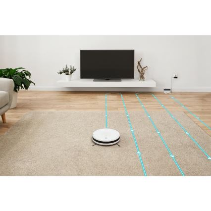 Sencor - Robotdammsugare med mop 2-i-1 18W/1500 mAh vit + fjärrkontroll