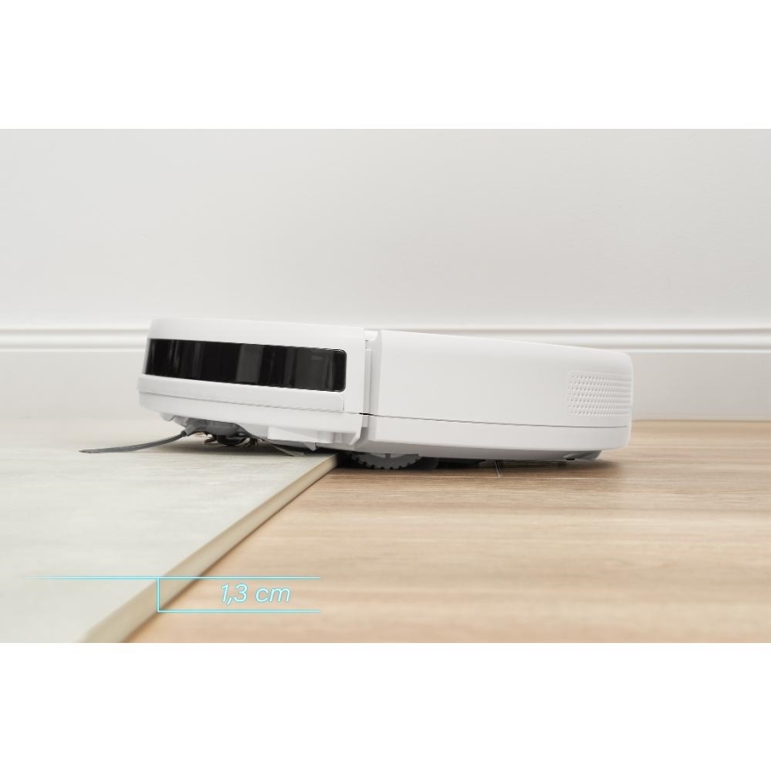 Sencor - Robotdammsugare med mop 2-i-1 18W/1500 mAh vit + fjärrkontroll