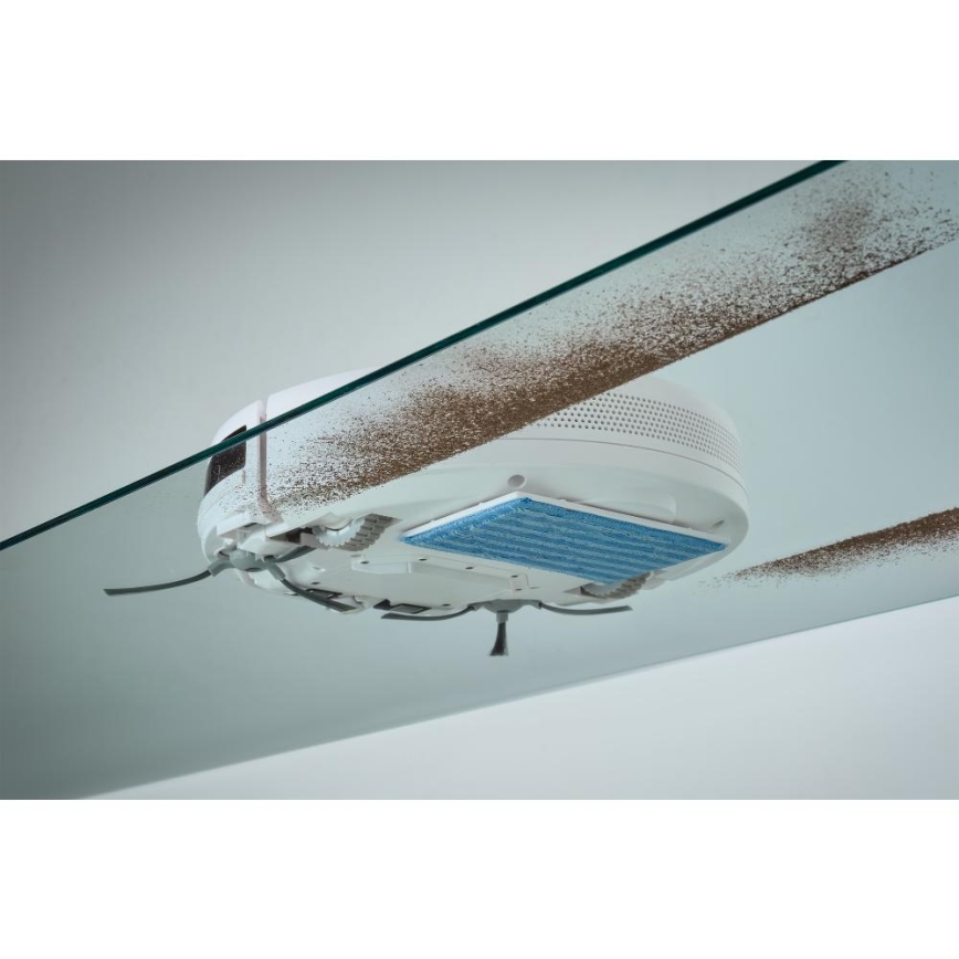 Sencor - Robotdammsugare med mop 2-i-1 18W/1500 mAh vit + fjärrkontroll