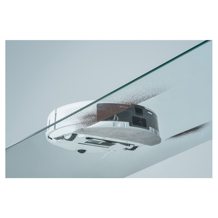 Sencor - Robotdammsugare med mopp 2-i-1 50 W/5000 mAh Wi‑Fi vit + fjärrkontroll