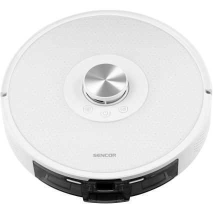 Sencor - Robotdammsugare med mopp 2-i-1 50 W/5000 mAh Wi‑Fi vit + fjärrkontroll