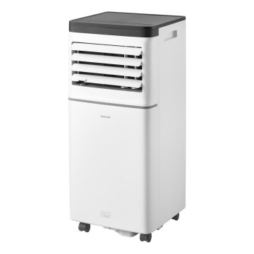 Sencor - Smart bärbar luftkonditionering 3 i 1 inklusive komplett tillbehör 760 W/230 V 7000 BTU Wi‑Fi vit + fjärrkontroll