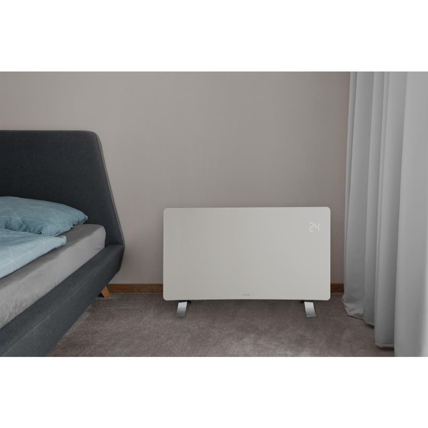 Sencor - Smart elektrisk direktvärmare/konvektor 1200/2400W/230V IP24 Wi-Fi vit