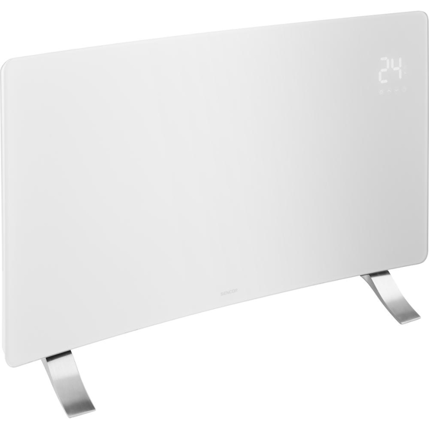 Sencor - Smart elektrisk direktvärmare/konvektor 1200/2400W/230V IP24 Wi-Fi vit