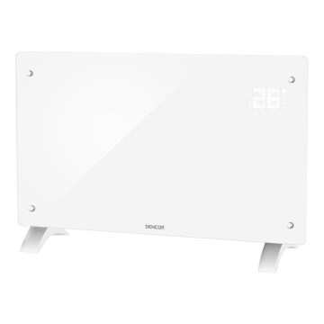 Sencor - Smart elektrisk konvektor/direktvärmare 2000W/230V IP24 Wi-Fi vit + fjärrkontroll
