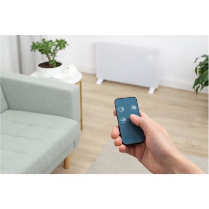 Sencor - Smart elektrisk konvektor/direktvärmare 2000W/230V IP24 Wi-Fi vit + fjärrkontroll