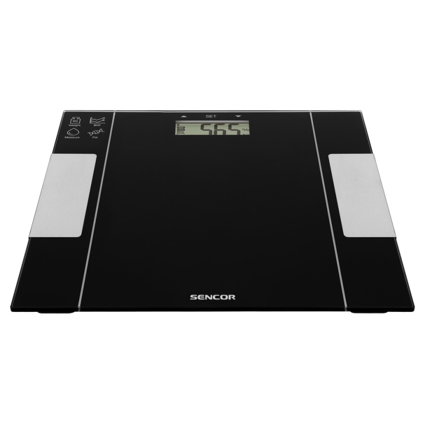 Sencor - Smart fitness våg 1xCR2032 svart