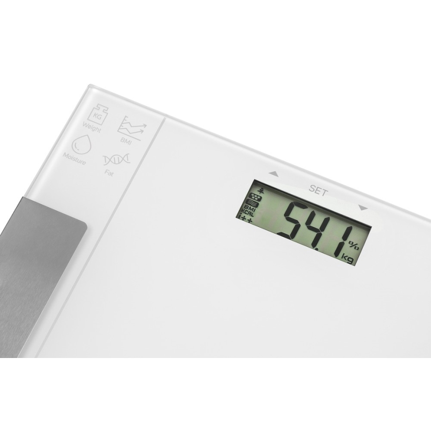 Sencor - Smart fitness våg 1xCR2032 vit 