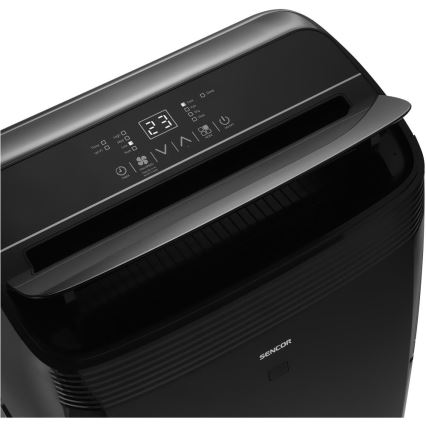 Sencor - Smart mobil luftkonditionering 4-i-1 med komplett tillbehör 900W/230V 9000 BTU Wi-Fi svart + fjärrkontroll