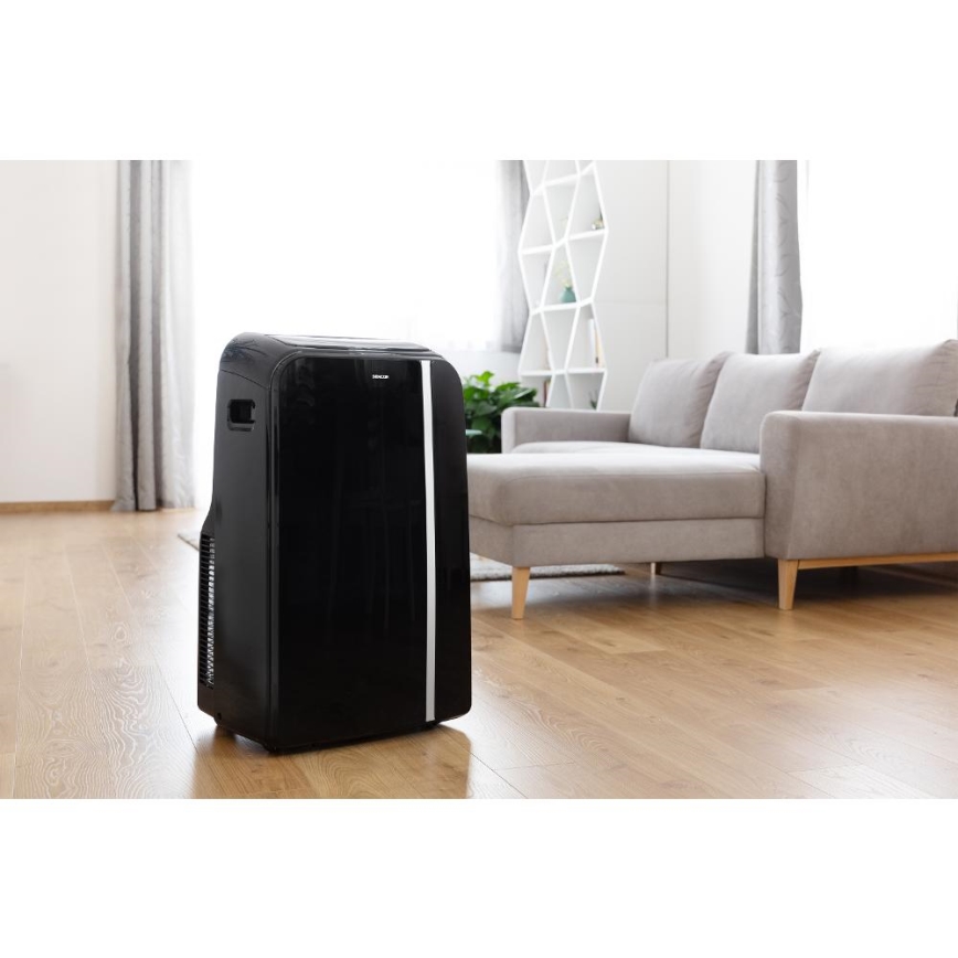 Sencor - Smart mobil luftkonditionering 3i1 med kompletta tillbehör 1450W/230V 12000 BTU Wi-Fi svart + fjärrkontroll