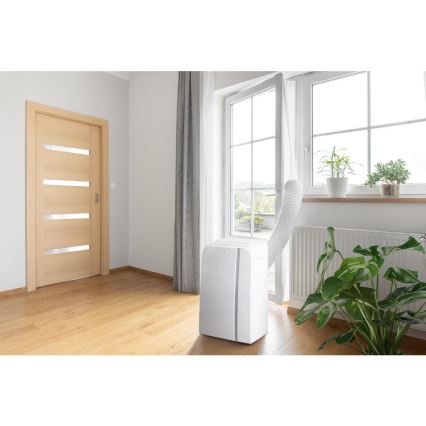 Sencor - Smart mobil luftkonditionering 3i1 med kompletta tillbehör 1450W/230V 12000 BTU Wi-Fi vit + fjärrkontroll