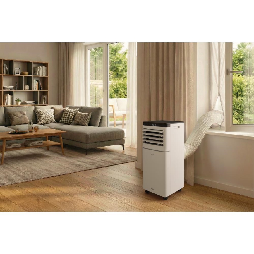 Sencor - Smart portabel luftkonditionering 3-i-1 inklusive komplett tillbehör 1020W/230V 10000 BTU Wi-Fi vit + fjärrkontroll