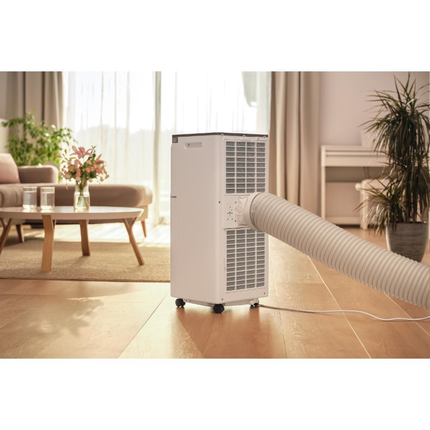 Sencor - Smart portabel luftkonditionering 3-i-1 inklusive komplett tillbehör 1020W/230V 10000 BTU Wi-Fi vit + fjärrkontroll