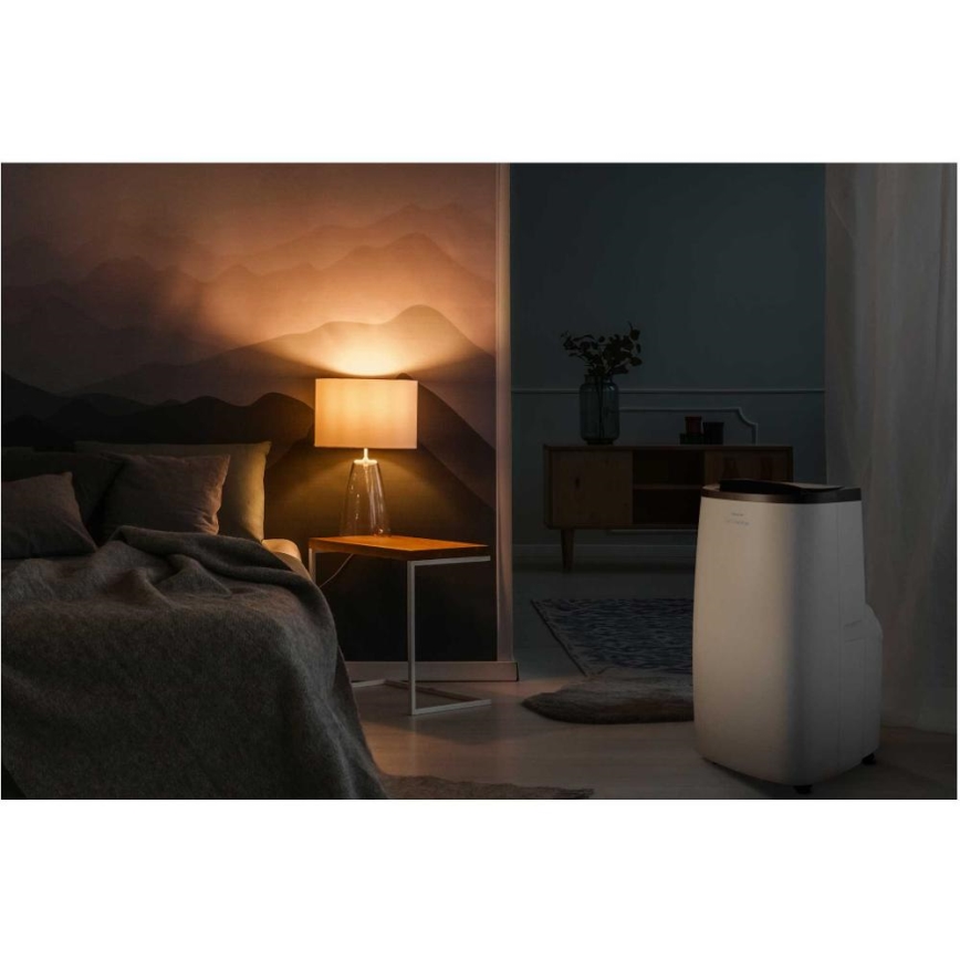 Sencor - Smart portabel luftkonditionering 4-i-1 inklusive komplett tillbehörspaket 1750W/230V 18000 BTU Wi-Fi vit + fjärrkontroll
