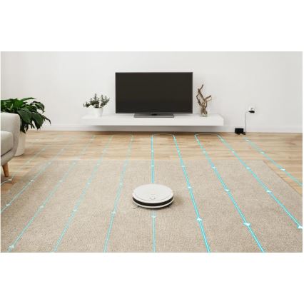 Sencor - Smart robotdammsugare med mop 2-i-1 28W/2600 mAh Wi-Fi vit + fjärrkontroll