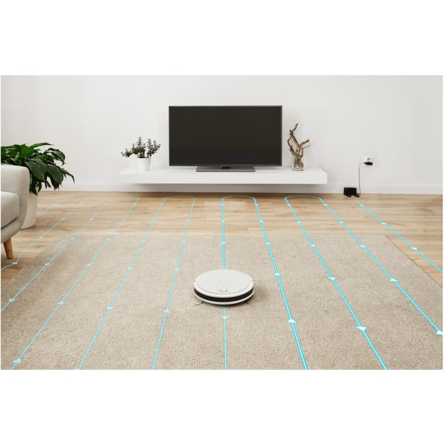 Sencor - Smart robotdammsugare med mop 2-i-1 28W/2600 mAh Wi-Fi vit + fjärrkontroll