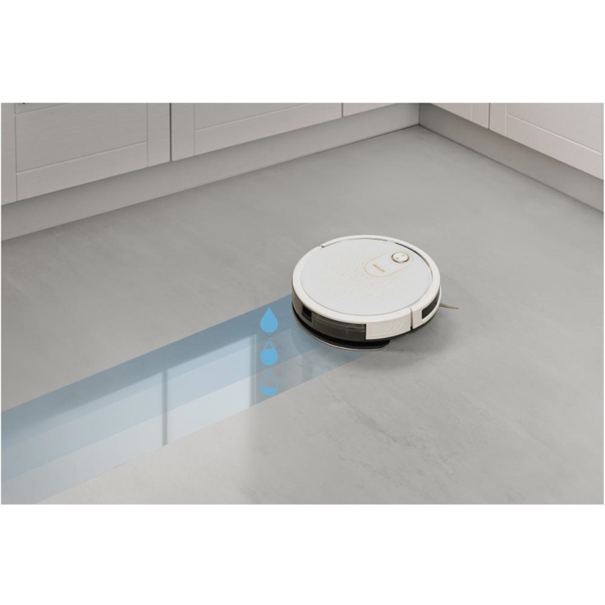 Sencor - Smart robotdammsugare med mop 2-i-1 28W/2600 mAh Wi-Fi vit + fjärrkontroll