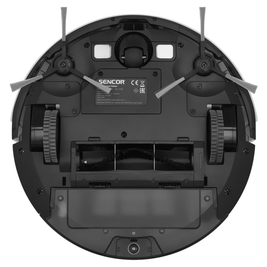 Sencor - Smart robotdammsugare med mop 2-i-1 28W/2600 mAh Wi-Fi vit + fjärrkontroll