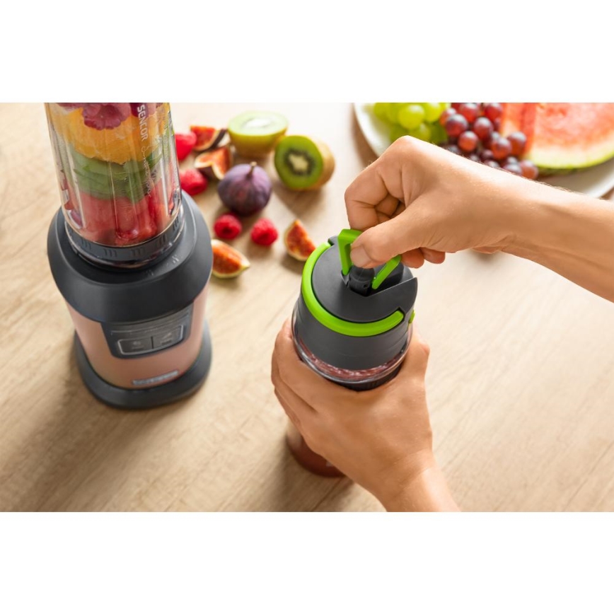Sencor - Smoothieblender med tillbehör, 800 W/230 V, kopparfärgad