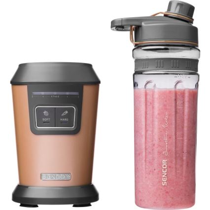 Sencor - Smoothieblender med tillbehör, 800 W/230 V, kopparfärgad
