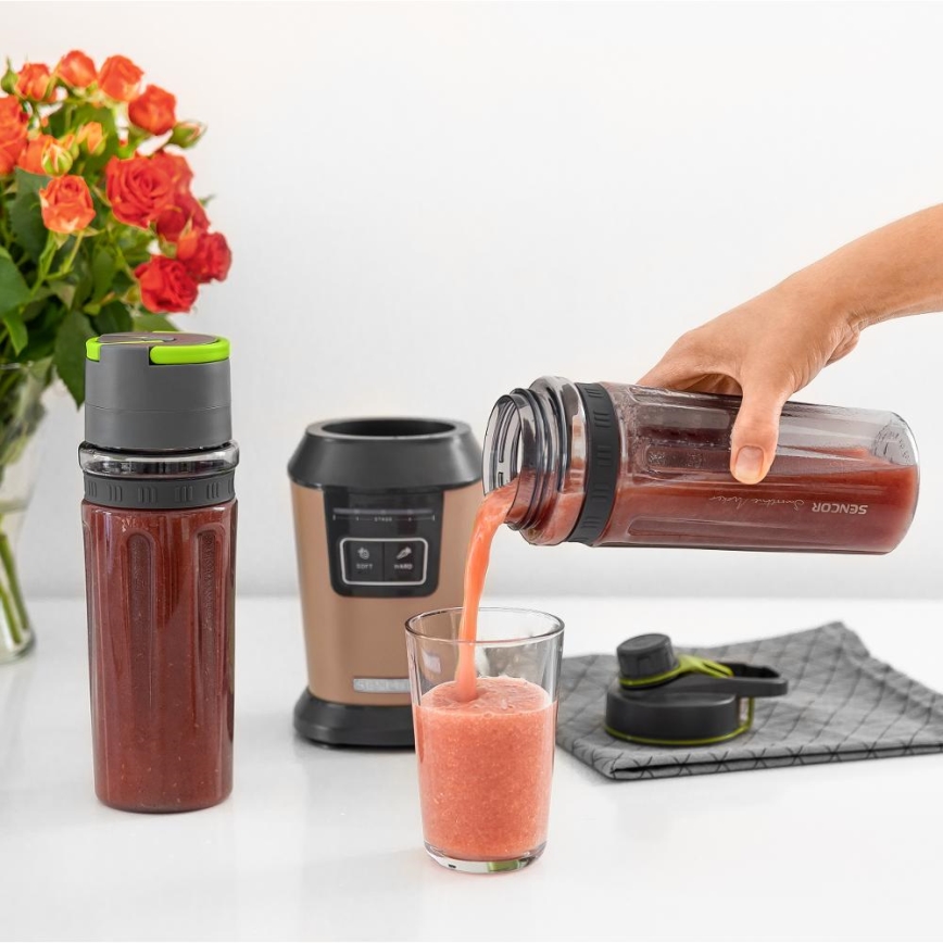 Sencor - Smoothieblender med tillbehör 800W/230V kopparfärgad