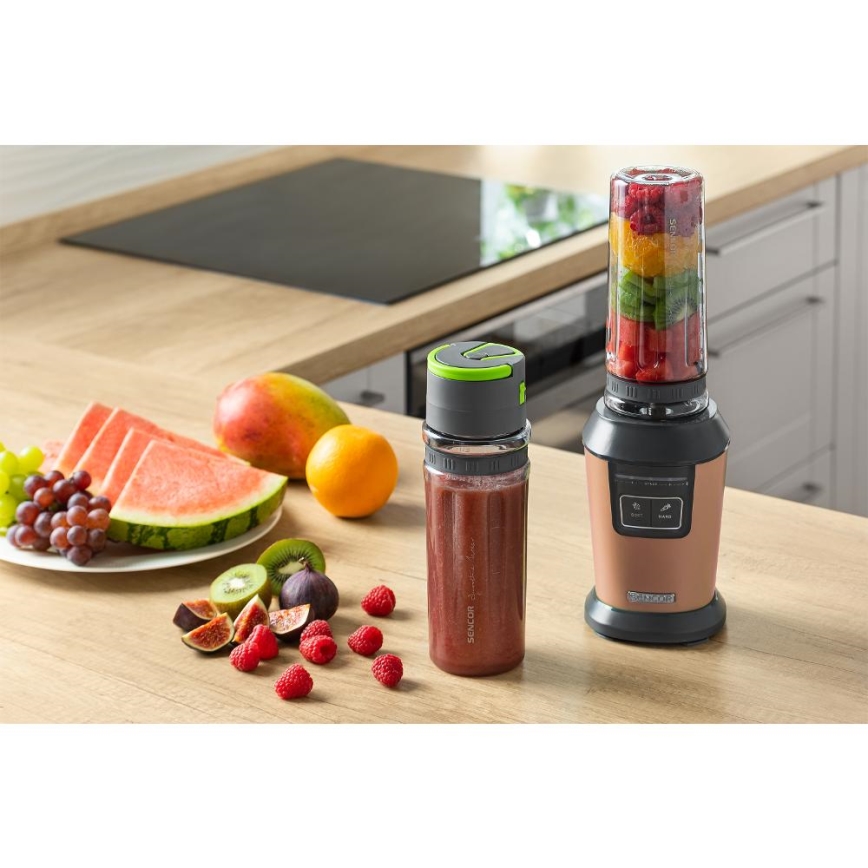 Sencor - Smoothieblender med tillbehör 800W/230V kopparfärgad