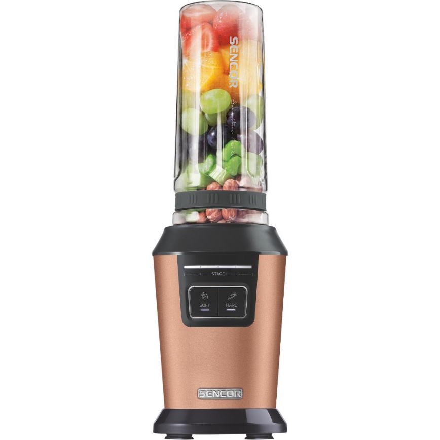 Sencor - Smoothieblender med tillbehör 800W/230V kopparfärgad