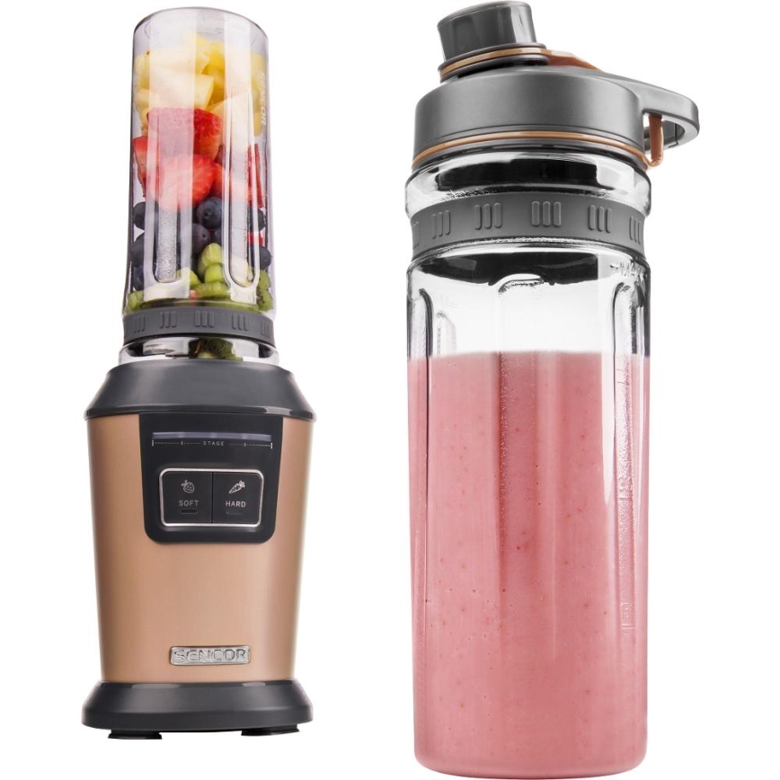 Sencor - Smoothieblender med tillbehör 800W/230V kopparfärgad