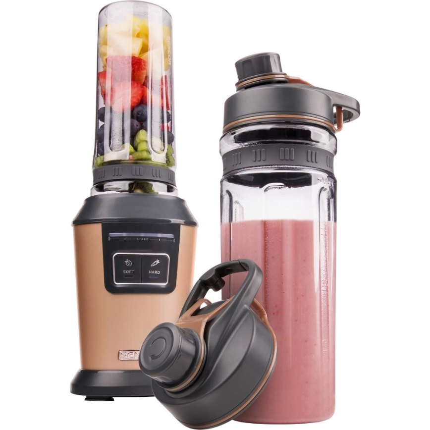 Sencor - Smoothieblender med tillbehör 800W/230V kopparfärgad