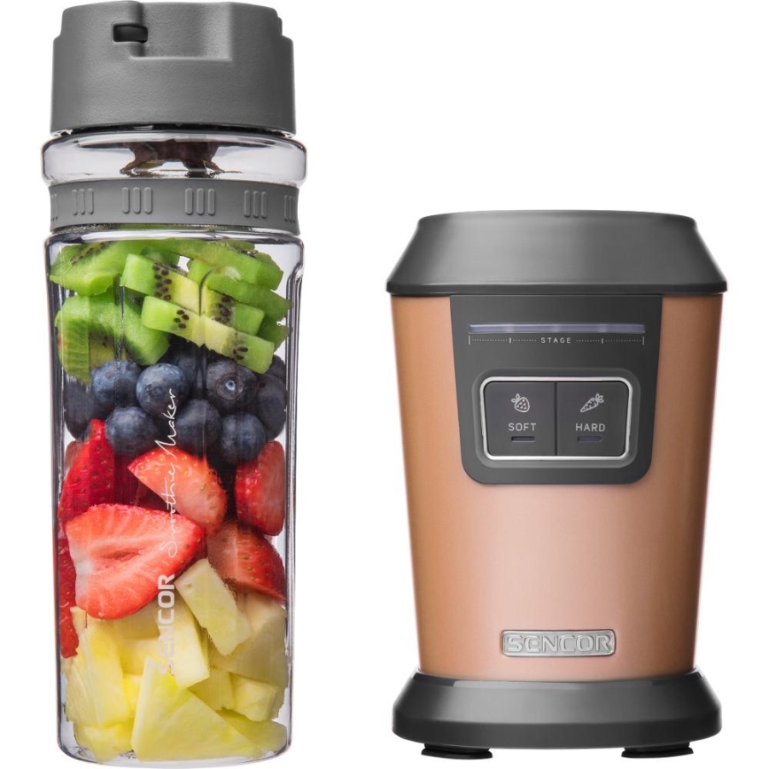 Sencor - Smoothieblender med tillbehör 800W/230V kopparfärgad