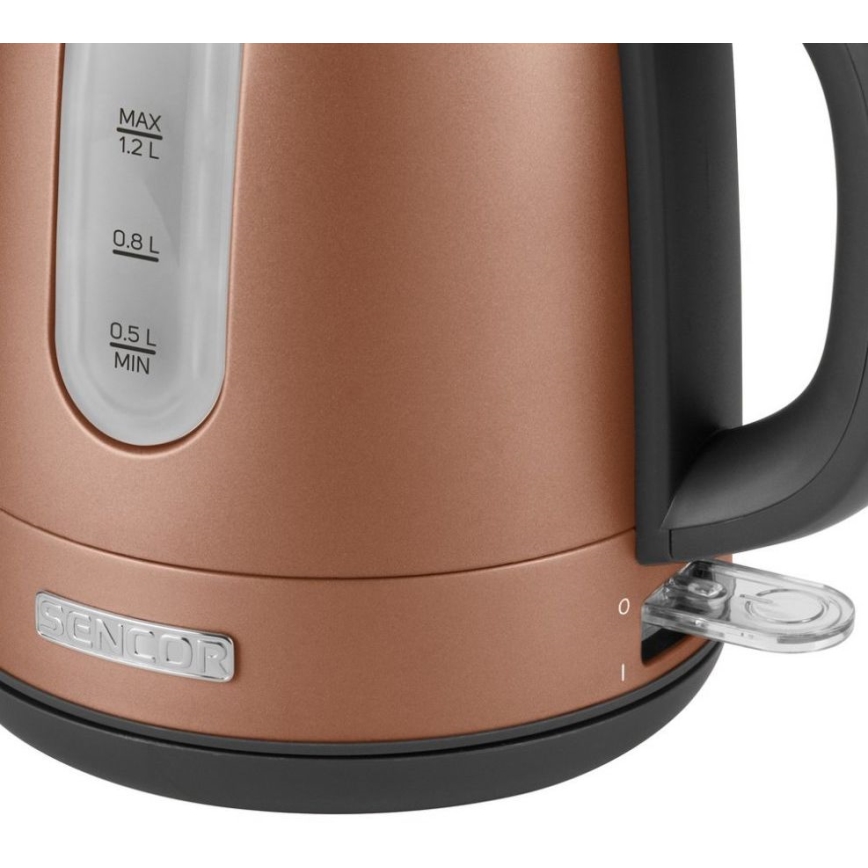 Sencor - Vattenkokare 1,2 l 2150W/230V kopparfärgad