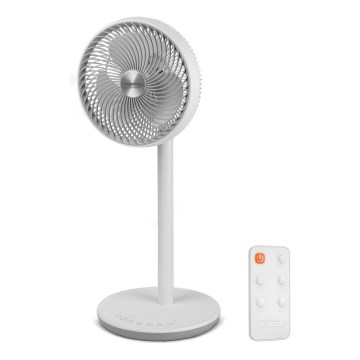 Sencor - Stående fläkt 3D UltraSilent 26W/230V vit + fjärrkontroll