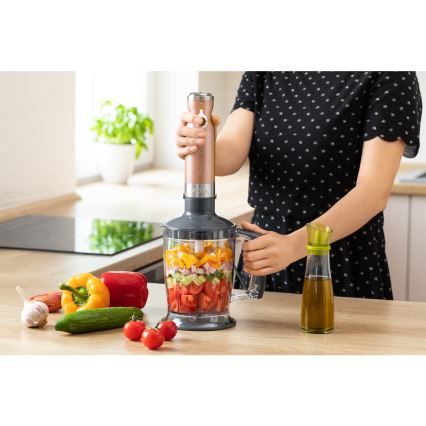 Sencor - Stick blender 4in1 1200W/230V rostfri/koppar