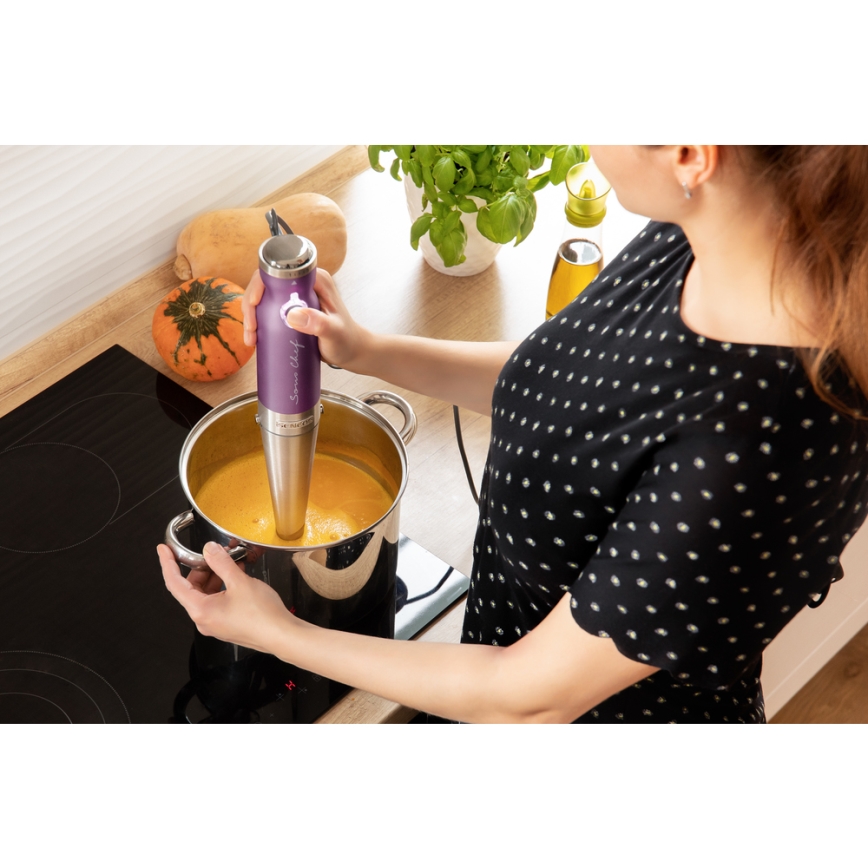 Sencor - Stick blender 4in1 1200W/230V rostfri/lila