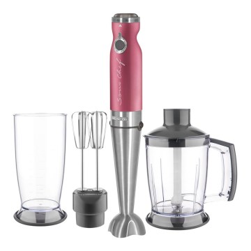 Sencor - Stick blender 4in1 1200W/230V rostfri/rosa