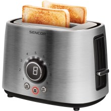 Sencor - Toaster with two holes and warming up 1000W/230V silver
