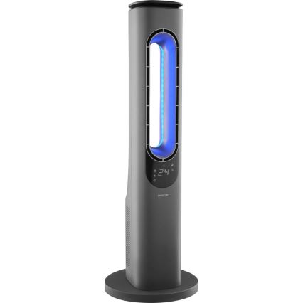 Sencor - Bladlös tornfläkt med keramiskt värmeelement 1200/2000W/230V antracit + fjärrkontroll