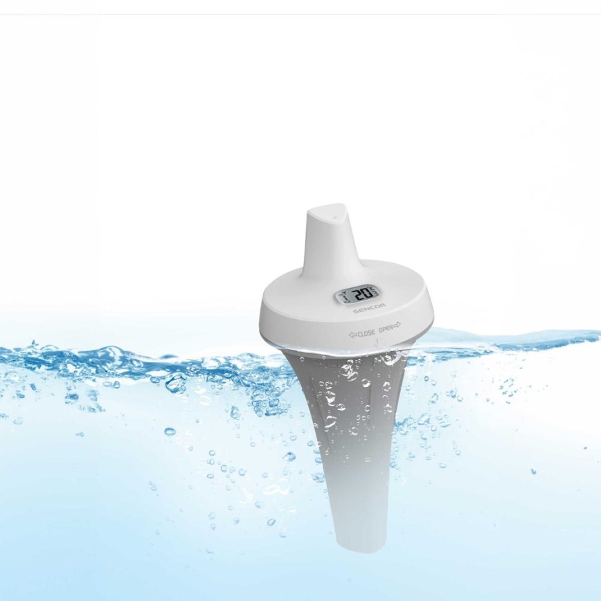 Sencor - Trådlös flytande poolsensor 2xAA IPX7