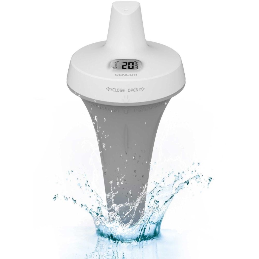 Sencor - Trådlös flytande poolsensor 2xAA IPX7
