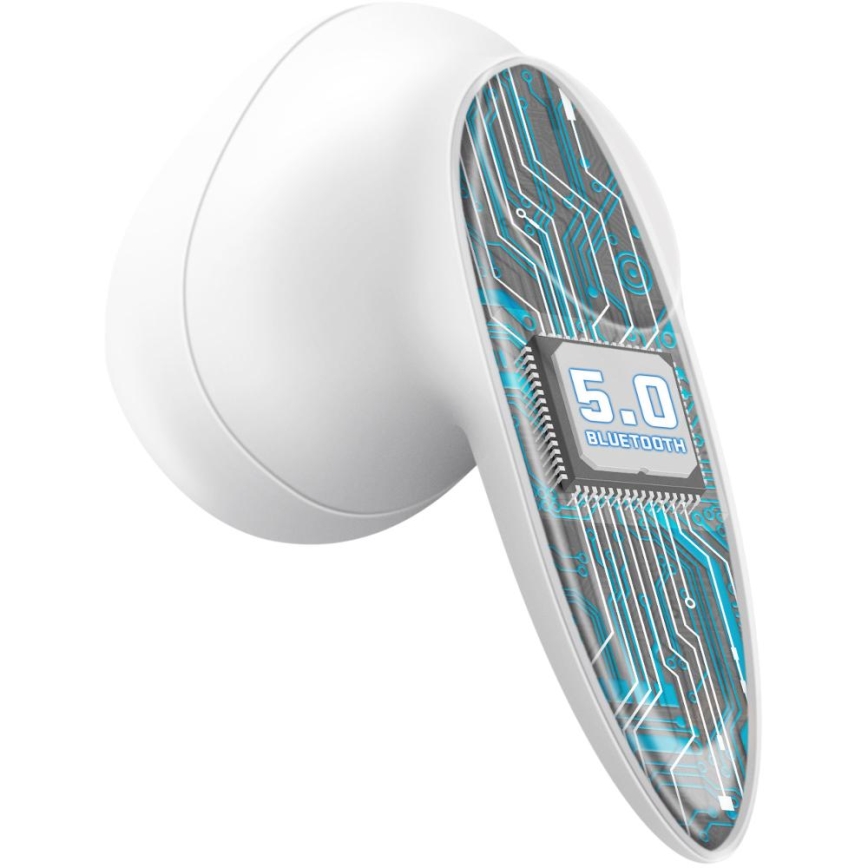 Sencor - Trådlösa hörlurar 230 mAh + 2x 25 mAh IPX4 vit