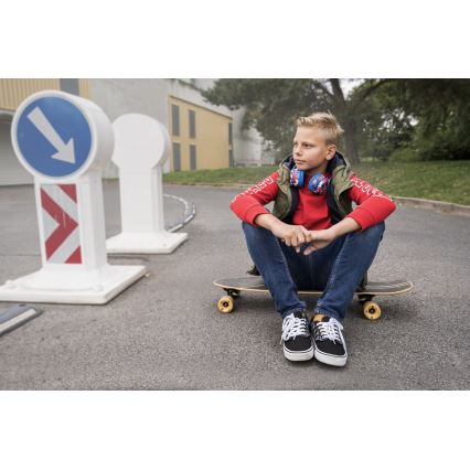 Sencor - Trådlösa hörlurar med en microphone 3,7V/400 mAh blå/röd