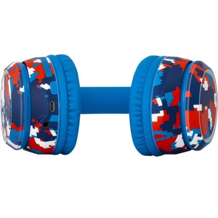 Sencor - Trådlösa hörlurar med en microphone 3,7V/400 mAh blå/röd